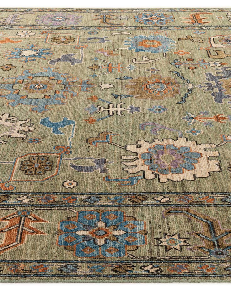 Detail image of  10' 2 x 13' 11  Hand Knotted Oushak Wool Rug