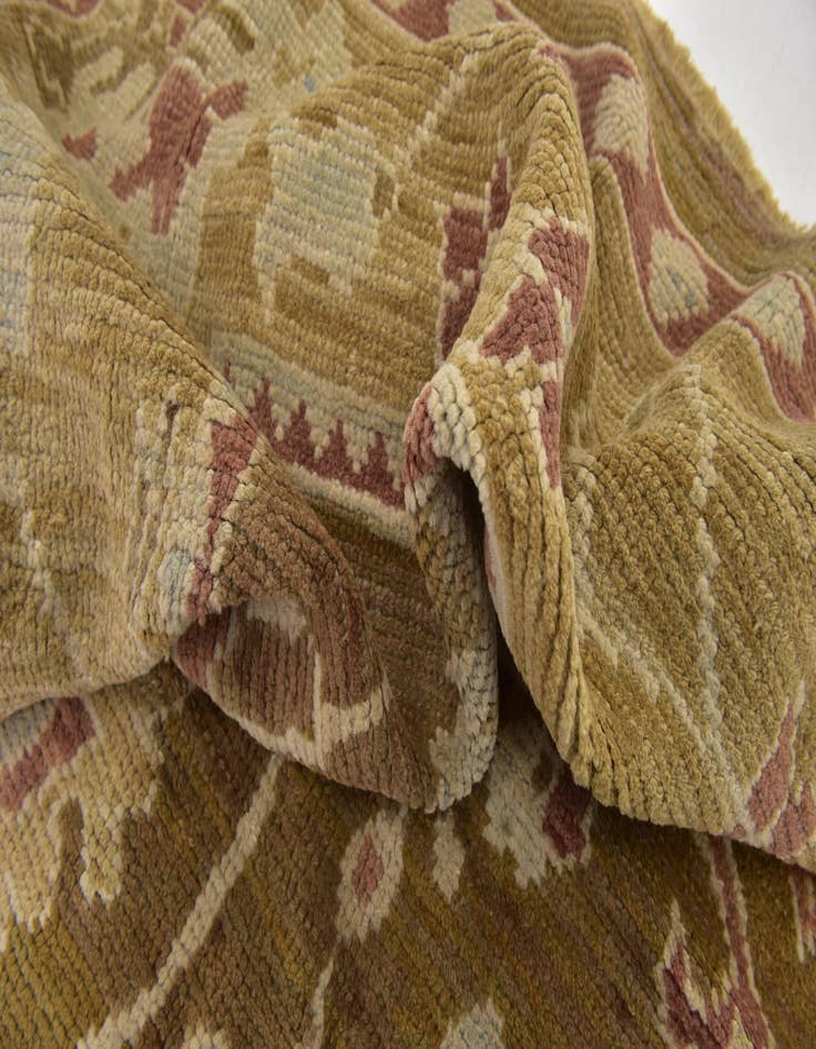 Detail image of  11' x 14' 3  Hand Knotted Oushak Wool Rug