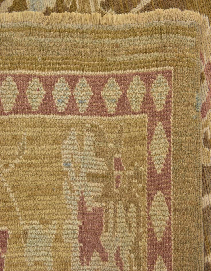 Detail image of  11' x 14' 3  Hand Knotted Oushak Wool Rug