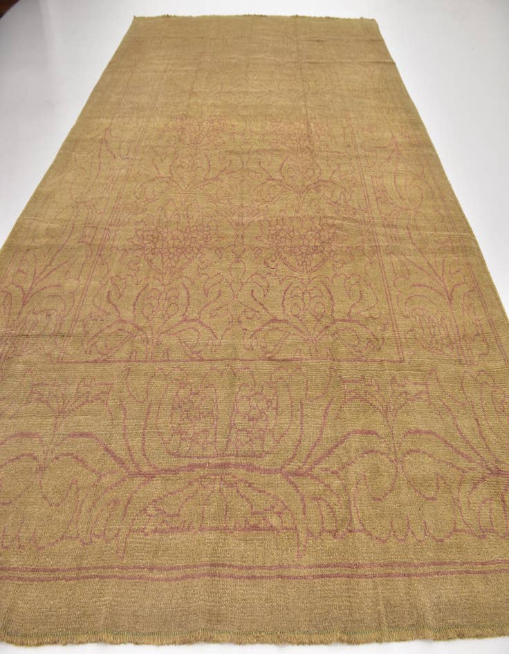 Detail image of  10' 5 x 14'  Hand Knotted Oushak Wool Rug