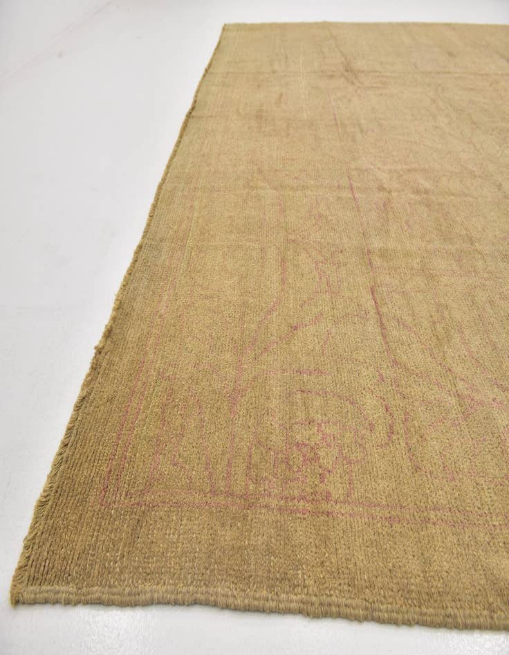 Detail image of  10' 5 x 14'  Hand Knotted Oushak Wool Rug