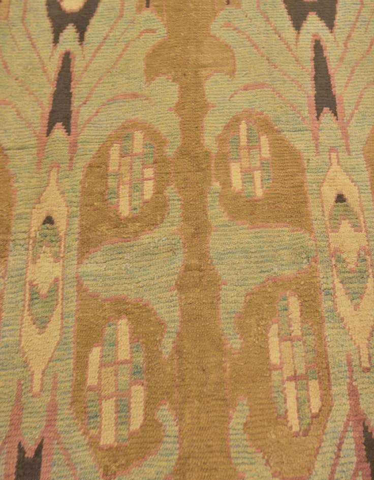 Detail image of  7' x 12' 4  Hand Knotted Oushak Wool Rug