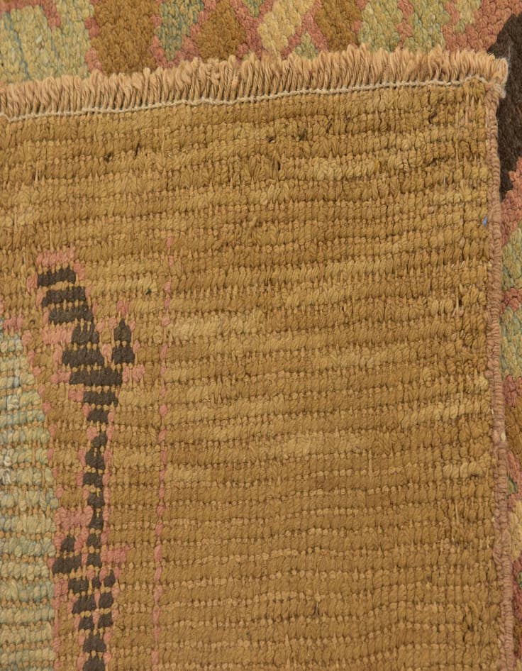 Detail image of  7' x 12' 4  Hand Knotted Oushak Wool Rug