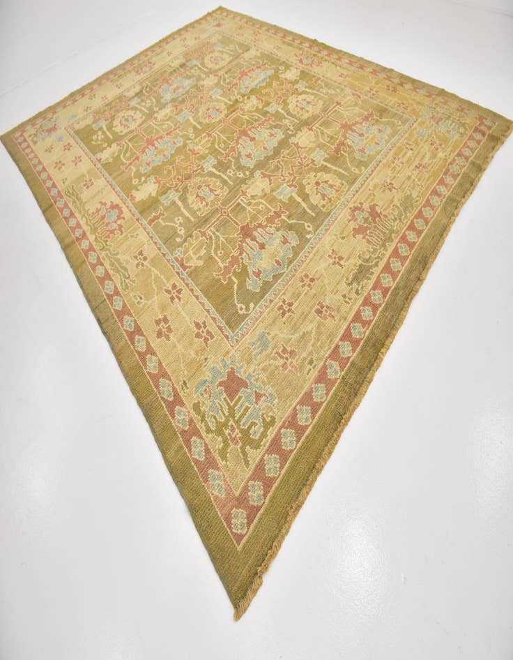 Detail image of  11' x 14' 5  Hand Knotted Oushak Wool Rug