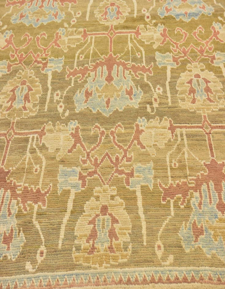 Detail image of  11' x 14' 5  Hand Knotted Oushak Wool Rug