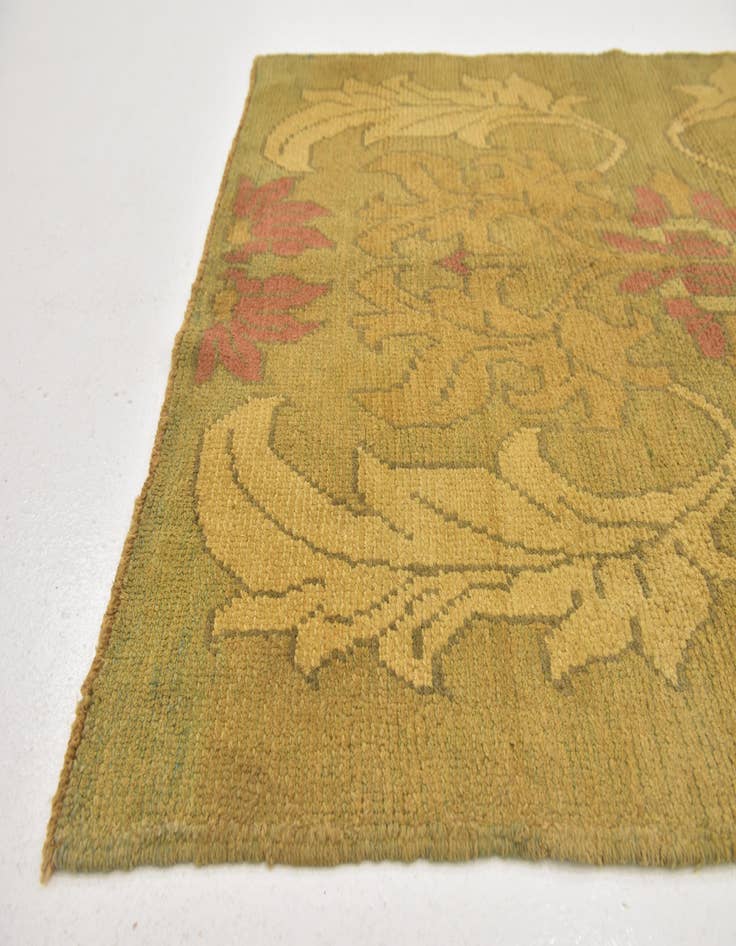 Detail image of  4' 2 x 5' 10  Hand Knotted Oushak Wool Rug