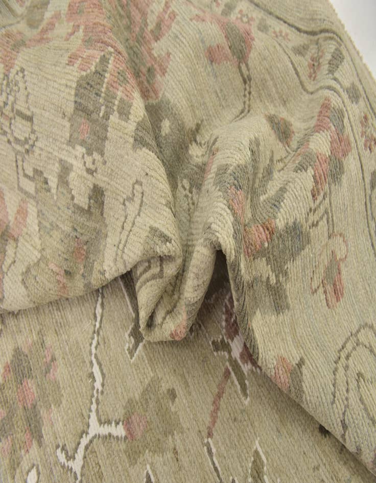 Detail image of  13' x 19' 4  Hand Knotted Oushak Rug