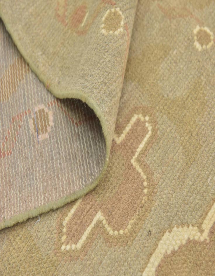 Detail image of  11' 10 x 17'  Hand Knotted Oushak Wool Rug