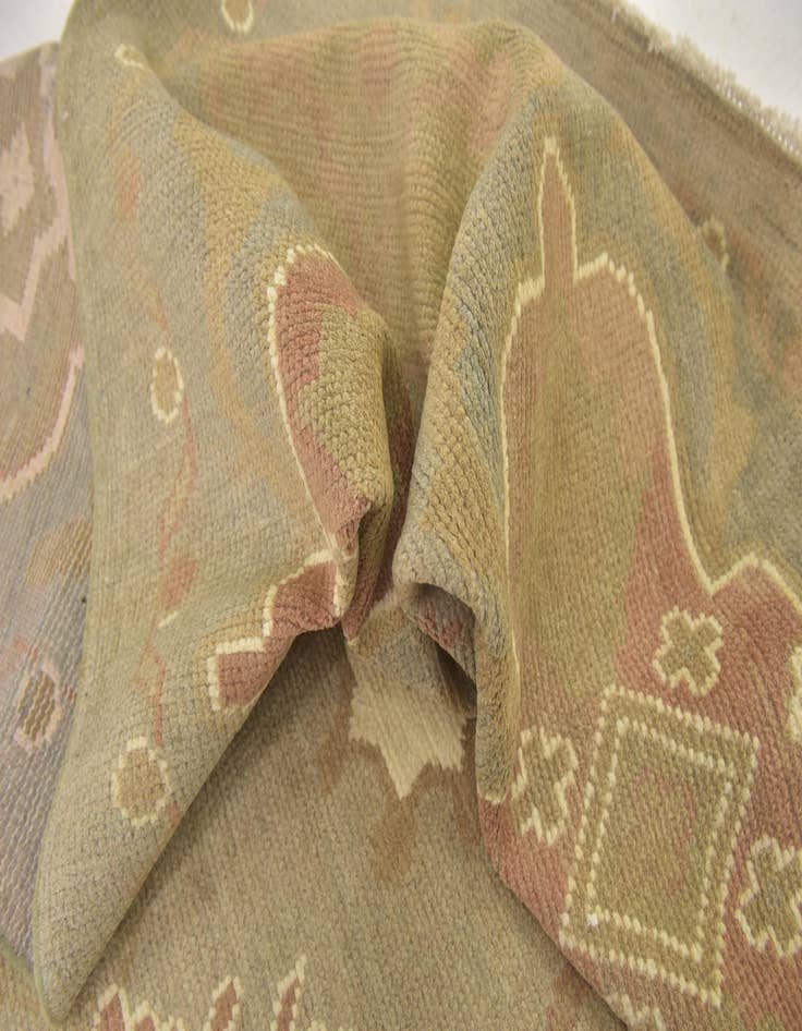 Detail image of  11' 10 x 17'  Hand Knotted Oushak Wool Rug