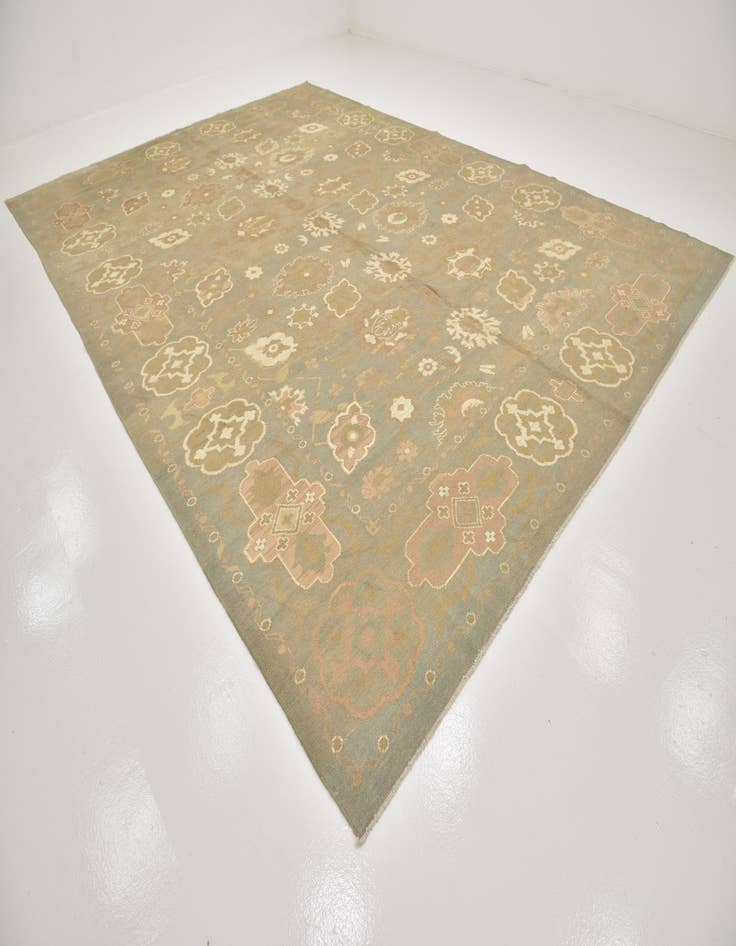 Detail image of  11' 10 x 17'  Hand Knotted Oushak Wool Rug