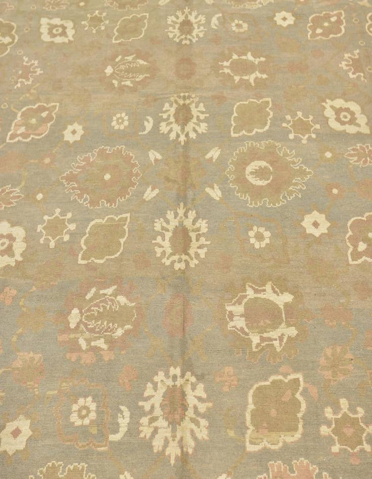 Detail image of  11' 10 x 17'  Hand Knotted Oushak Wool Rug