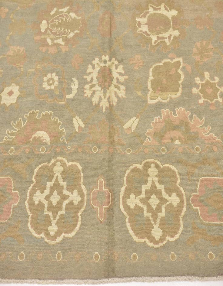 Detail image of  11' 10 x 17'  Hand Knotted Oushak Wool Rug