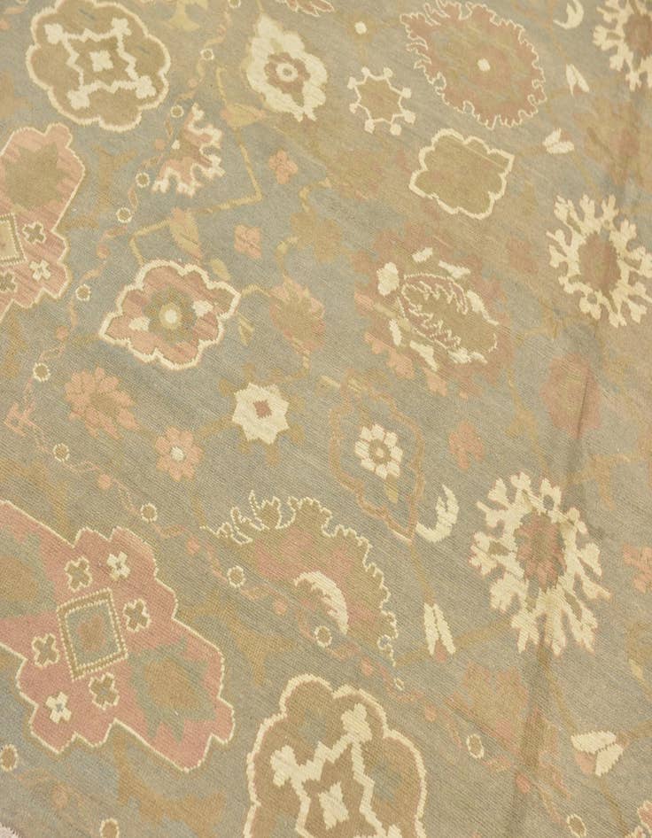 Detail image of  11' 10 x 17'  Hand Knotted Oushak Wool Rug