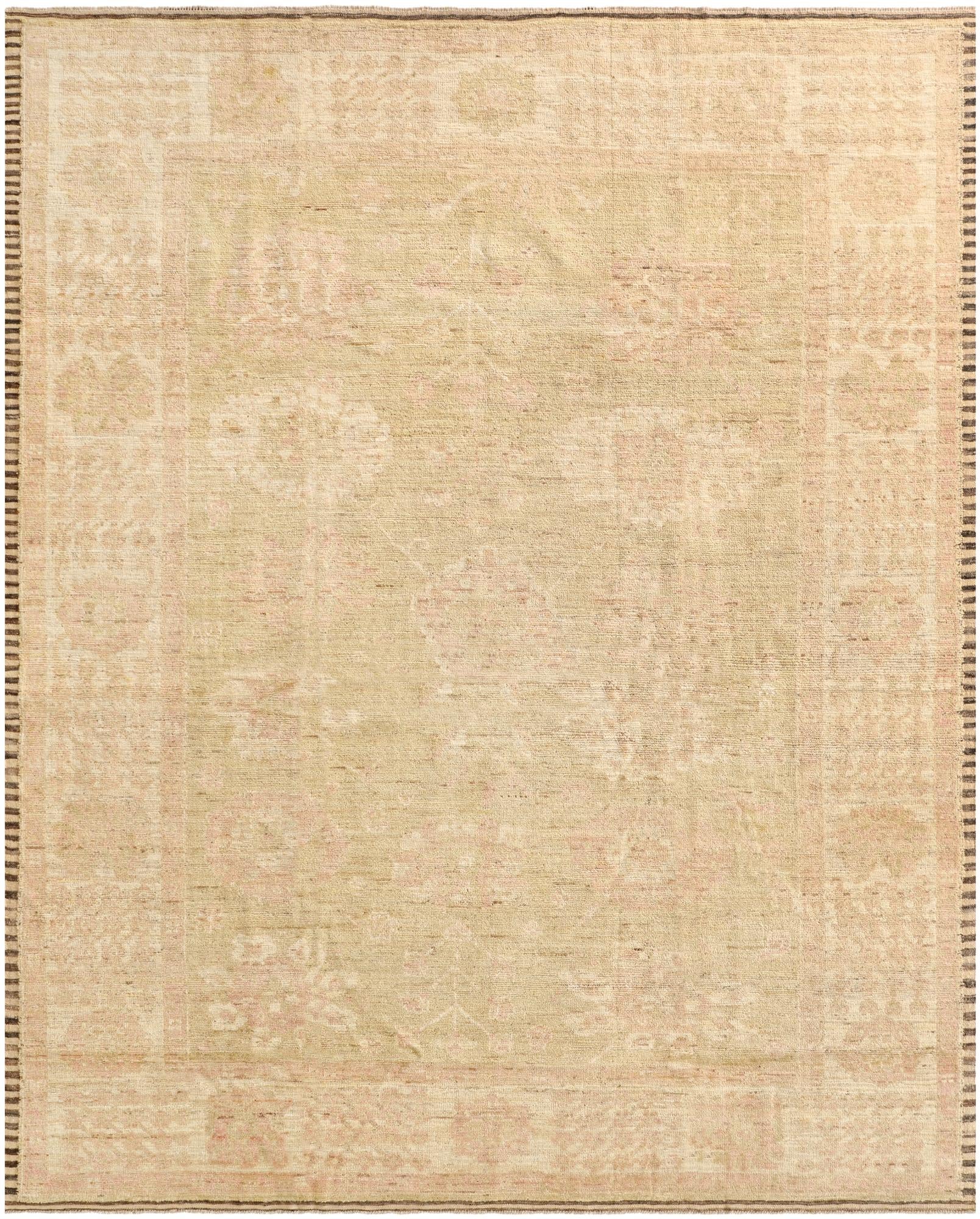 9' 7 x 12' Hand Knotted Oushak Wool Rug