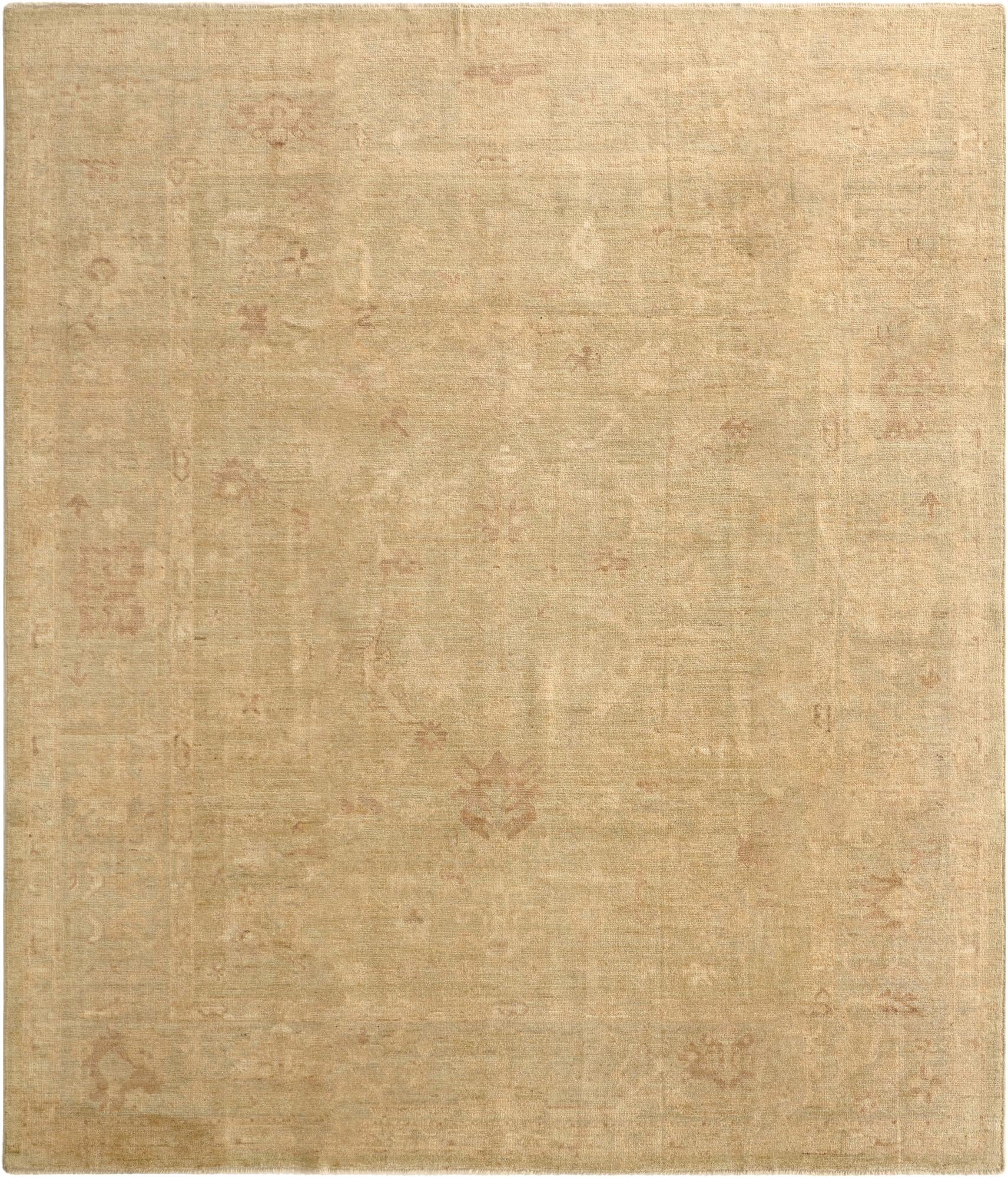8' 4 x 9' 9 Hand Knotted Oushak Wool Rug