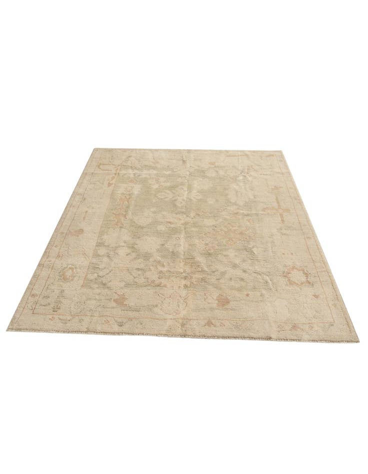 Detail image of  5' 2 x 7'  Hand Knotted Oushak Wool Rug