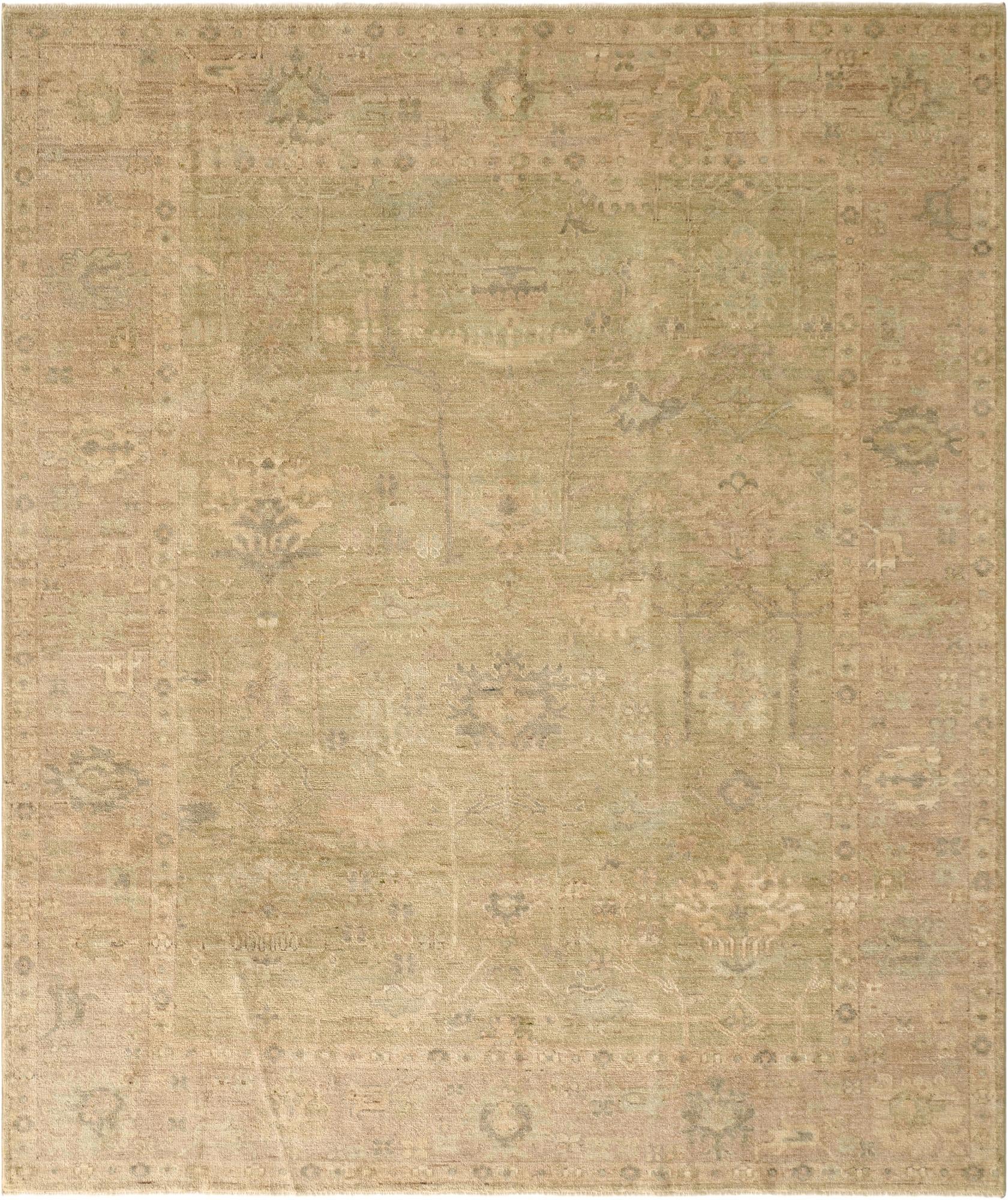 8' 3 x 9' 10 Hand Knotted Oushak Wool Rug