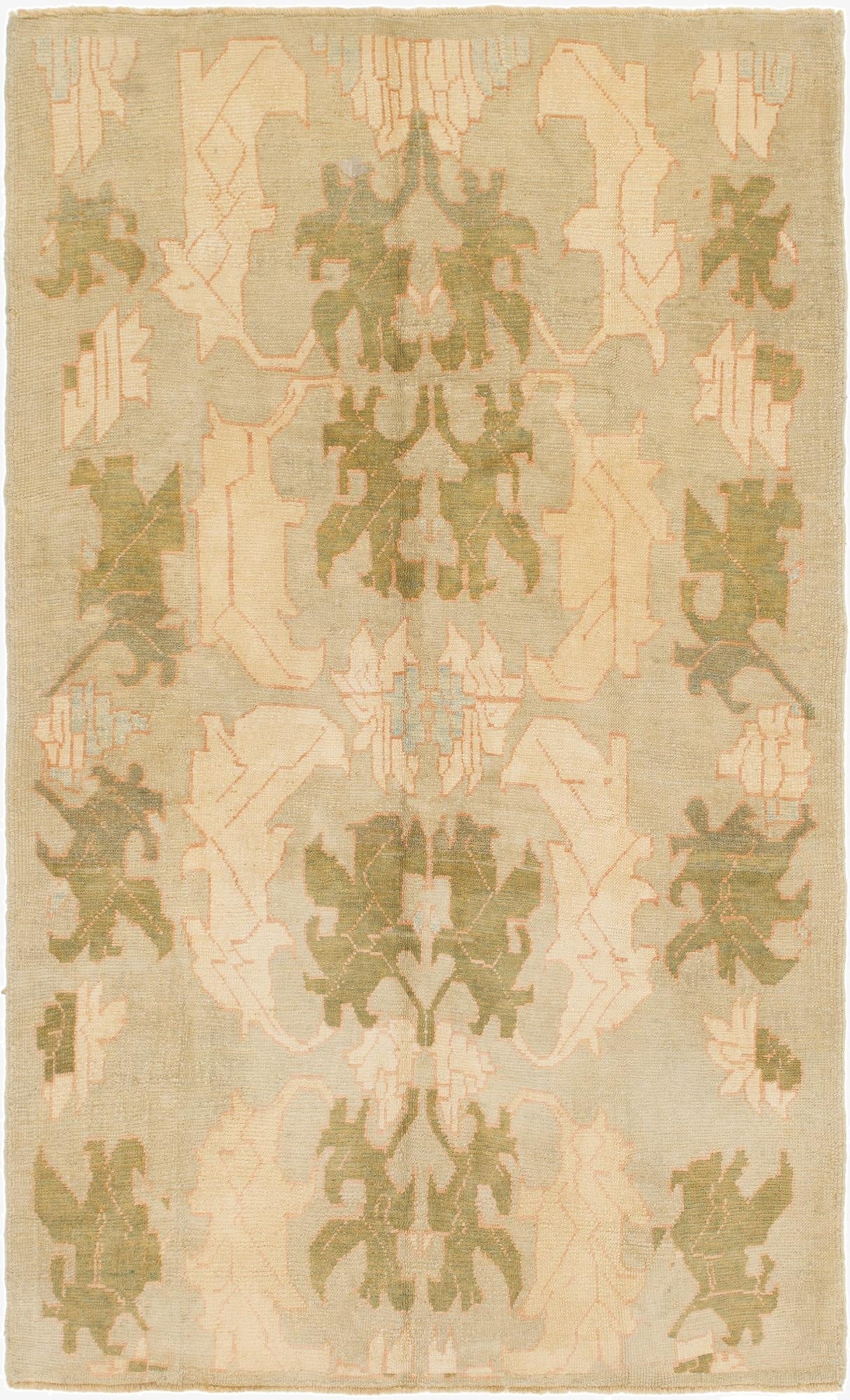  6' 6 x 10' 8  Hand Knotted Oushak Wool Rug