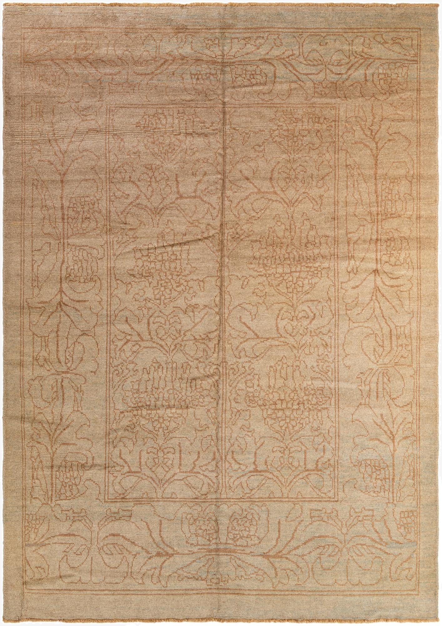  9' x 13'  Hand Knotted Oushak Wool Rug