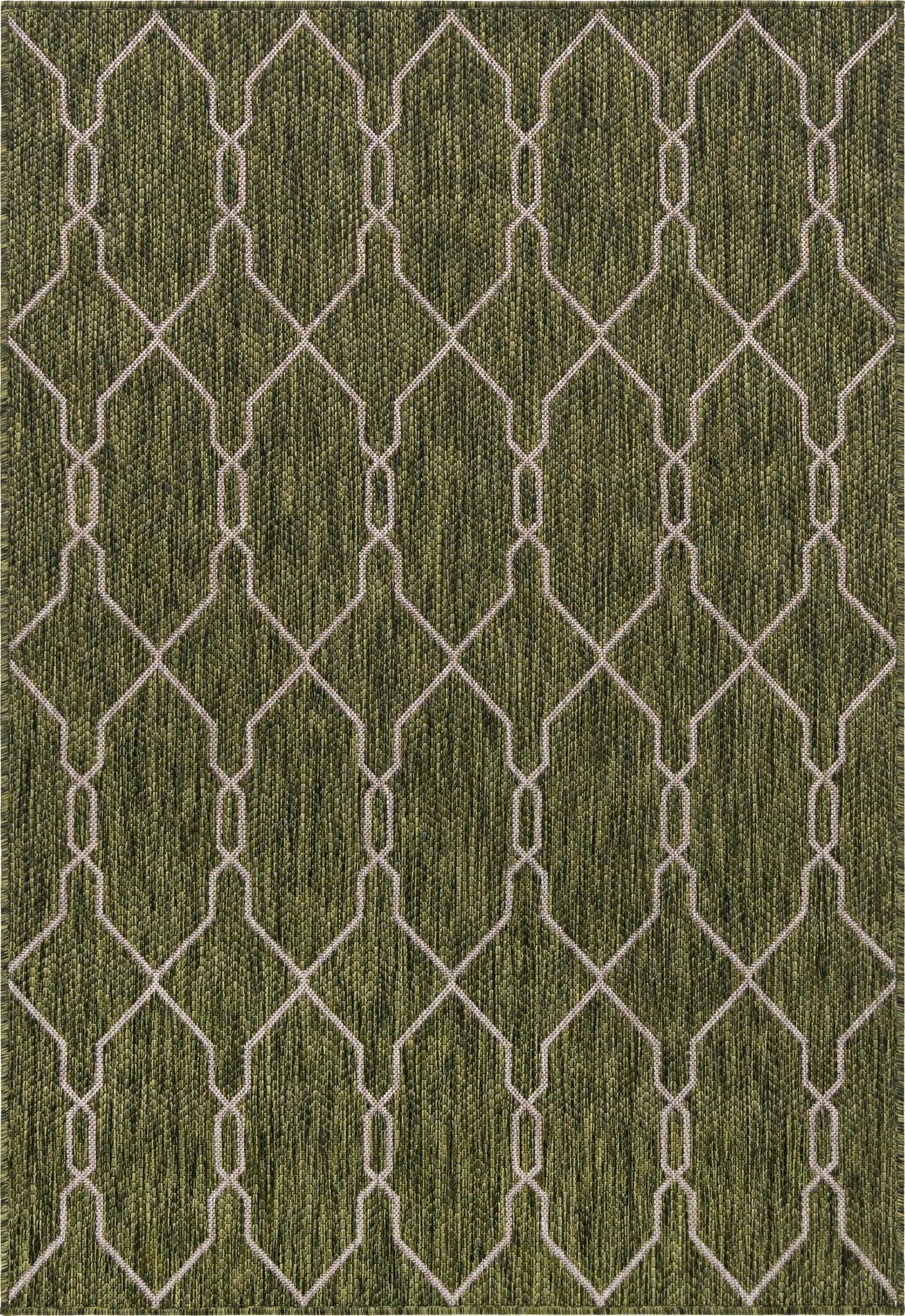  4' x 6'  Washable Lattice Indoor / Outdoor Rug