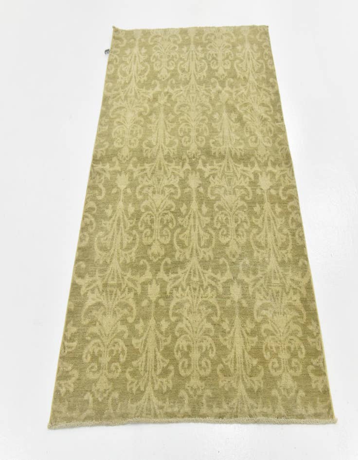 Detail image of  4' x 5' 9  Hand Knotted Over-Dyed Ziegler Rug