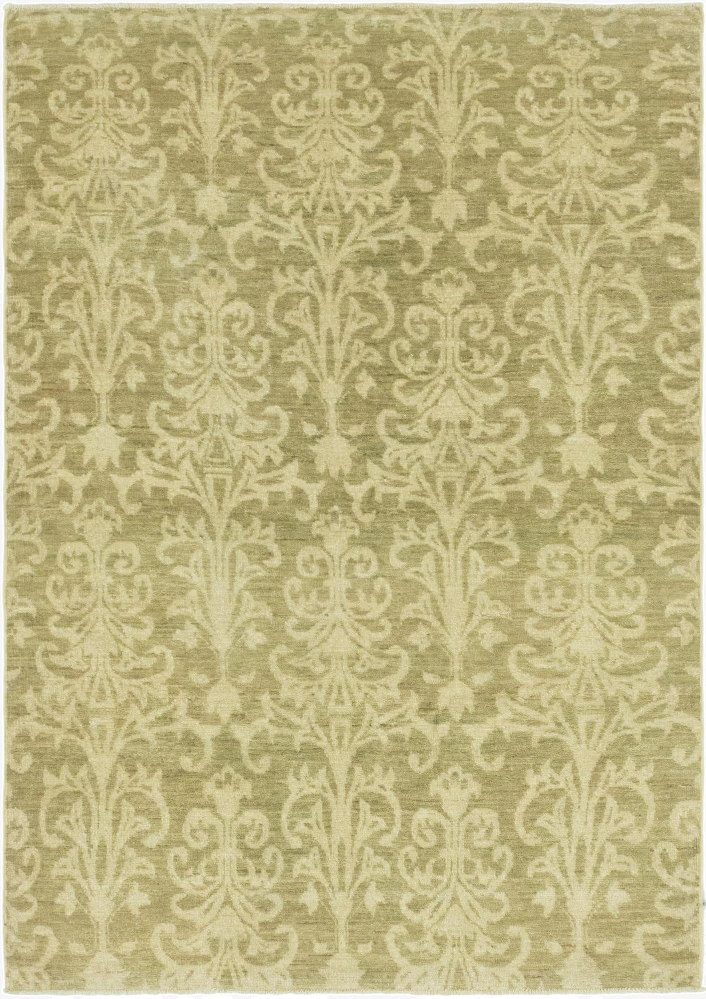  4' x 5' 9  Hand Knotted Over-Dyed Ziegler Rug