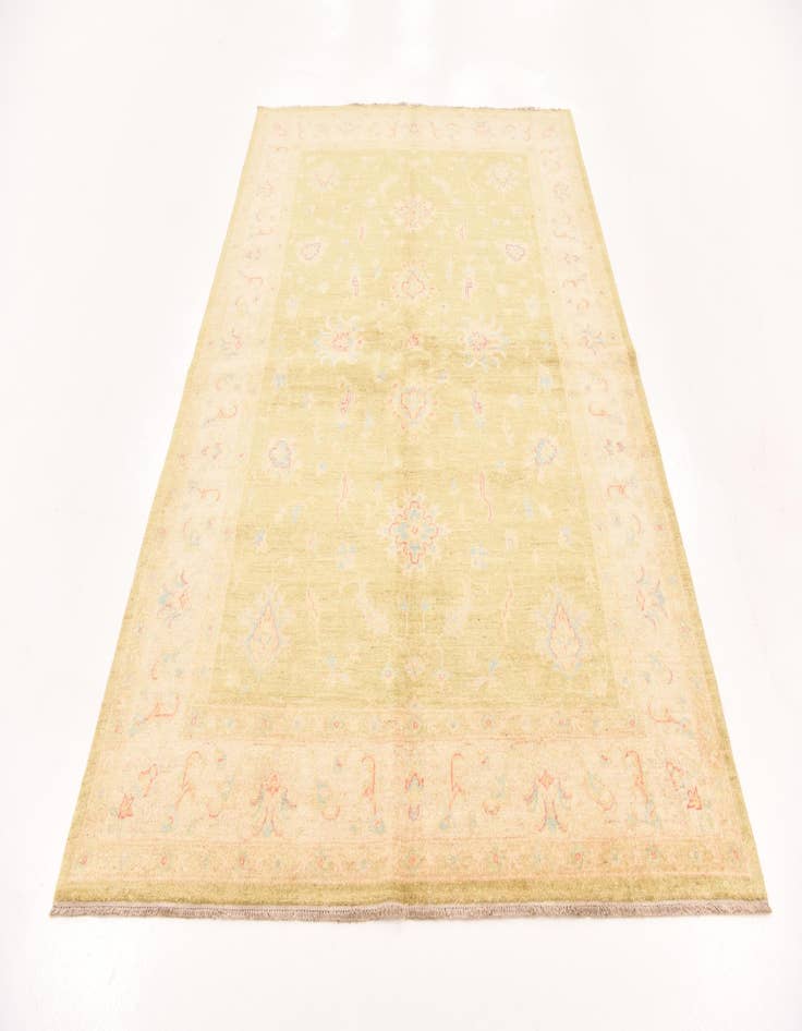 Detail image of  5' 9 x 8'  Hand Knotted Peshawar Ziegler Rug