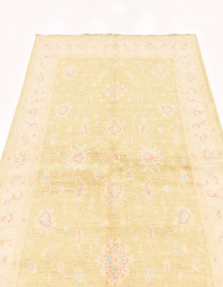 Detail image of  5' 9 x 8'  Hand Knotted Peshawar Ziegler Rug