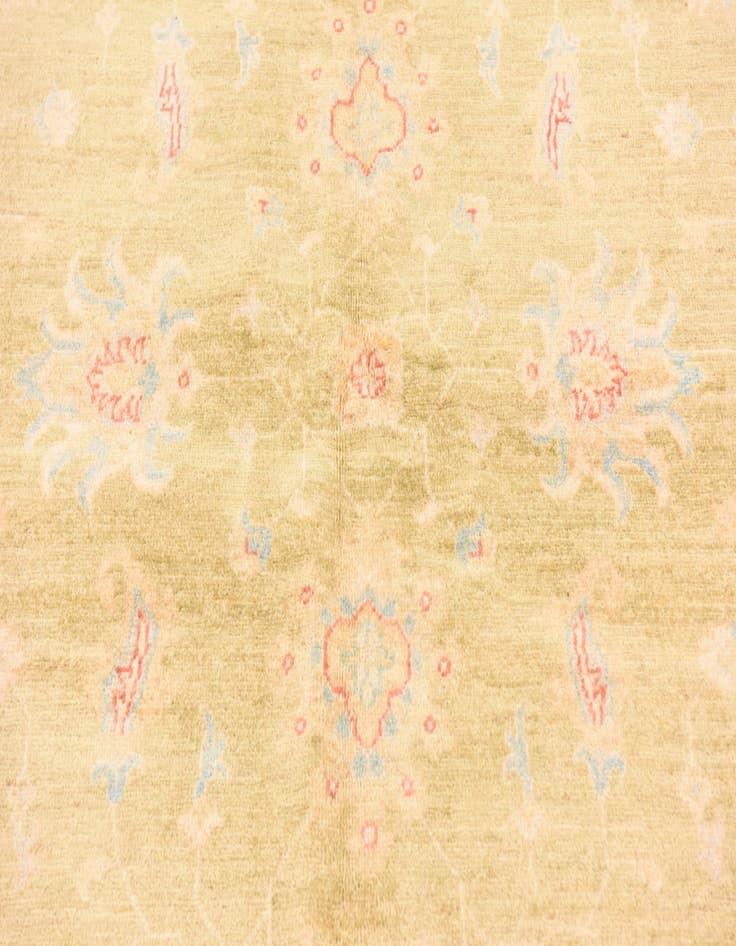 Detail image of  5' 9 x 8'  Hand Knotted Peshawar Ziegler Rug