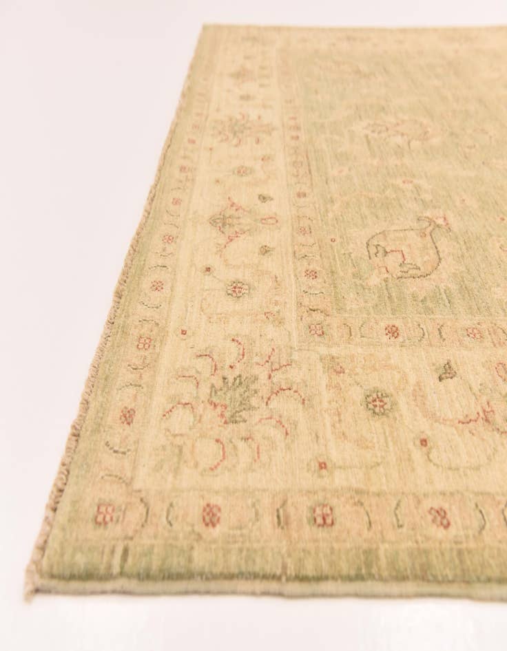 Detail image of  5' 7 x 7' 10  Hand Knotted Peshawar Ziegler Rug