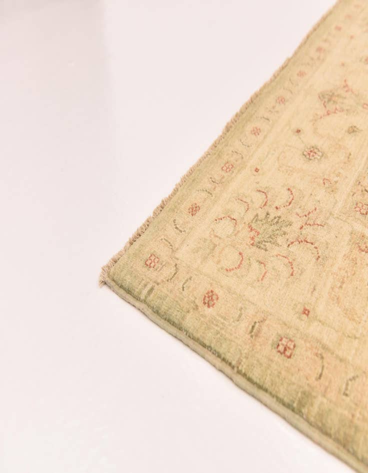 Detail image of  5' 7 x 7' 10  Hand Knotted Peshawar Ziegler Rug