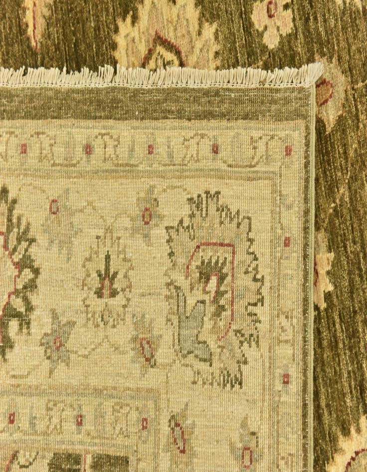 Detail image of  5' 8 x 8' 8  Hand Knotted Peshawar Ziegler Rug