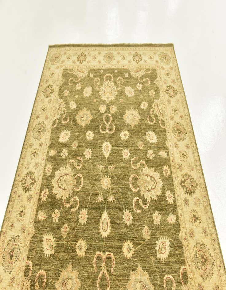 Detail image of  5' 8 x 8' 8  Hand Knotted Peshawar Ziegler Rug