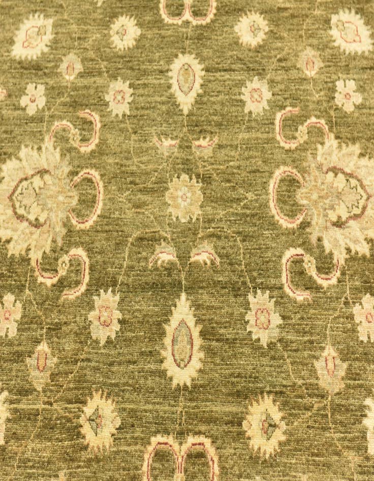 Detail image of  5' 8 x 8' 8  Hand Knotted Peshawar Ziegler Rug