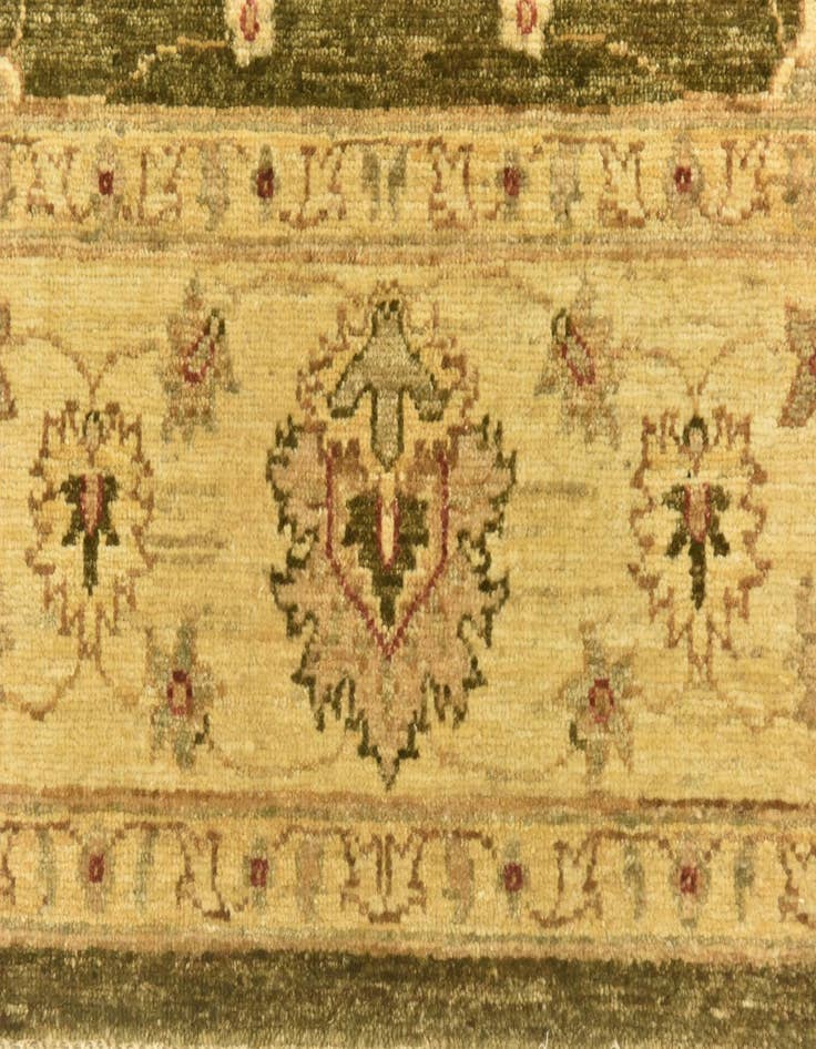 Detail image of  5' 8 x 8' 8  Hand Knotted Peshawar Ziegler Rug