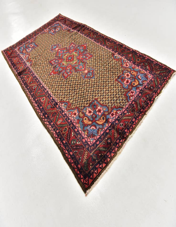 Detail image of  5' x 9' 6  Hand Knotted Songhor Persian Wool Rug