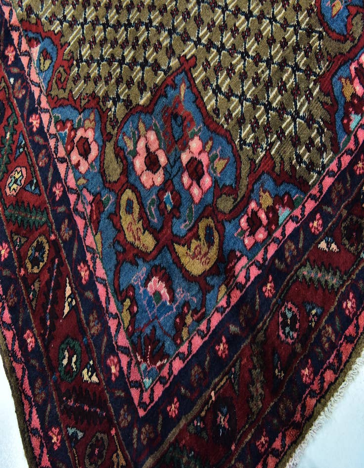 Detail image of  5' x 9' 6  Hand Knotted Songhor Persian Wool Rug