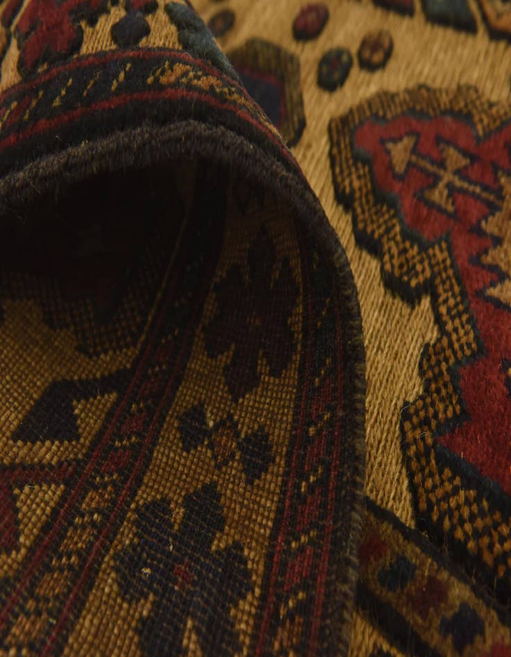 Detail image of  2' 8 x 4' 5  Hand Knotted Sumak Wool Rug