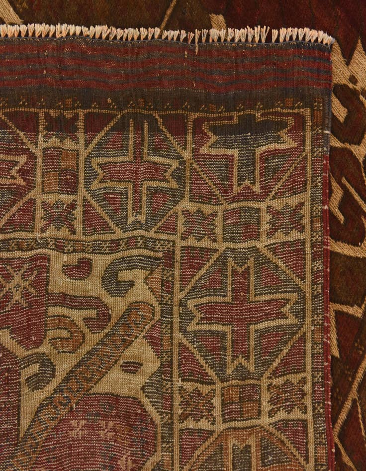 Detail image of  3' 10 x 6'  Hand Knotted Sumak Wool Rug