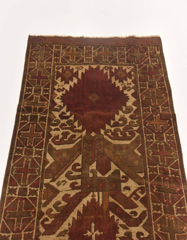 Detail image of  3' 10 x 6'  Hand Knotted Sumak Wool Rug