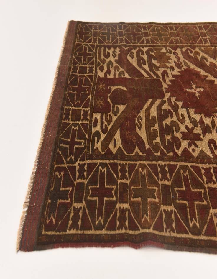 Detail image of  3' 10 x 6'  Hand Knotted Sumak Wool Rug