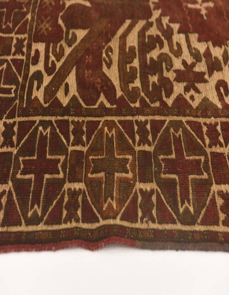 Detail image of  3' 10 x 6'  Hand Knotted Sumak Wool Rug