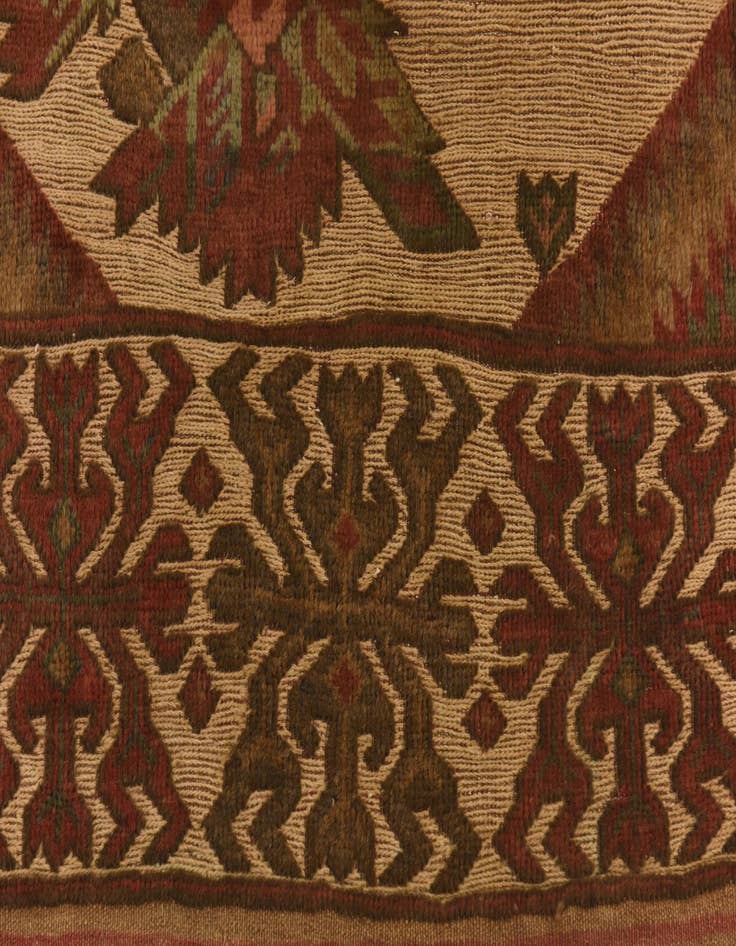 Detail image of  3' 10 x 6' 1  Hand Knotted Sumak Wool Rug