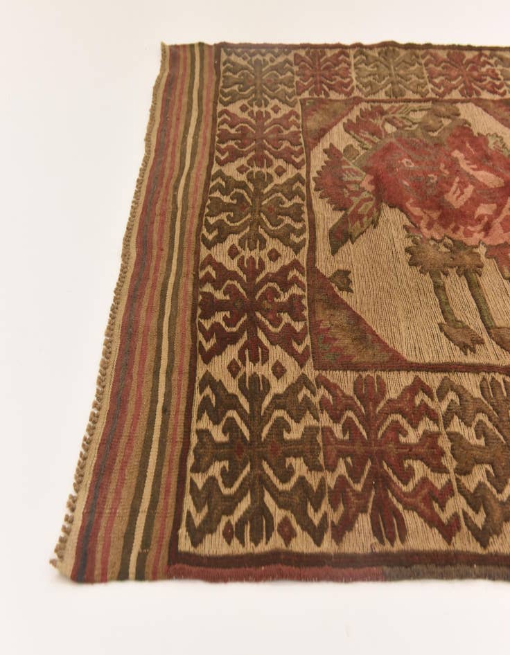 Detail image of  3' 10 x 6' 1  Hand Knotted Sumak Wool Rug