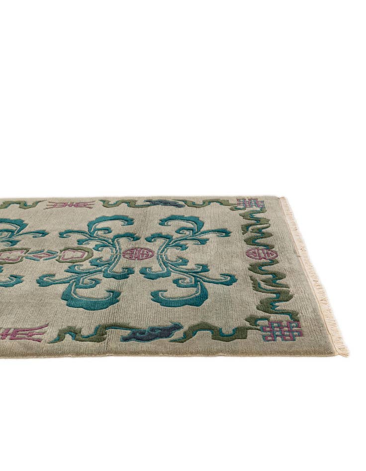 Detail image of  4' 2 x 6'  Hand Knotted Tibet Wool Rug