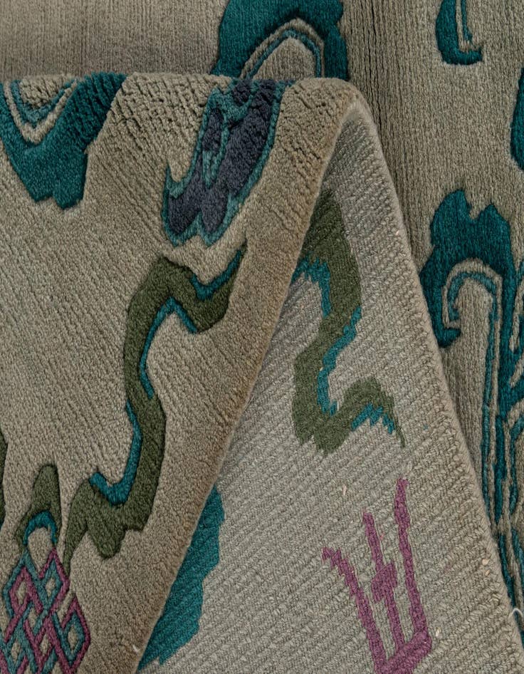 Detail image of  4' 2 x 6'  Hand Knotted Tibet Wool Rug