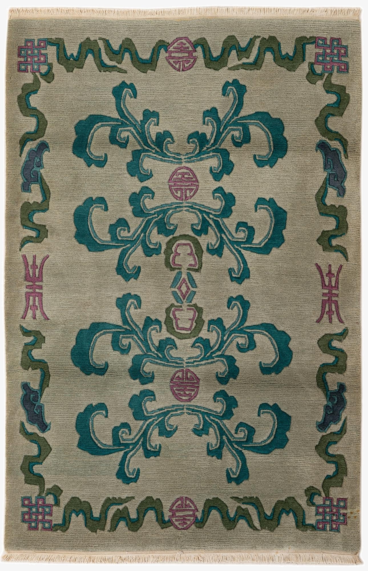  4' 2 x 6'  Hand Knotted Tibet Wool Rug