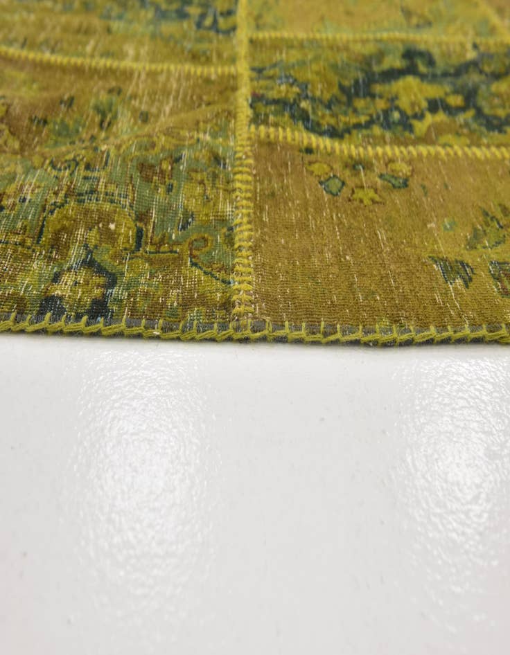 Detail image of  5' 8 x 7'  Hand Knotted Ultra Vintage Persian Wool Rug