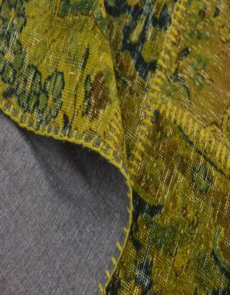 Detail image of  5' 8 x 7'  Hand Knotted Ultra Vintage Persian Wool Rug