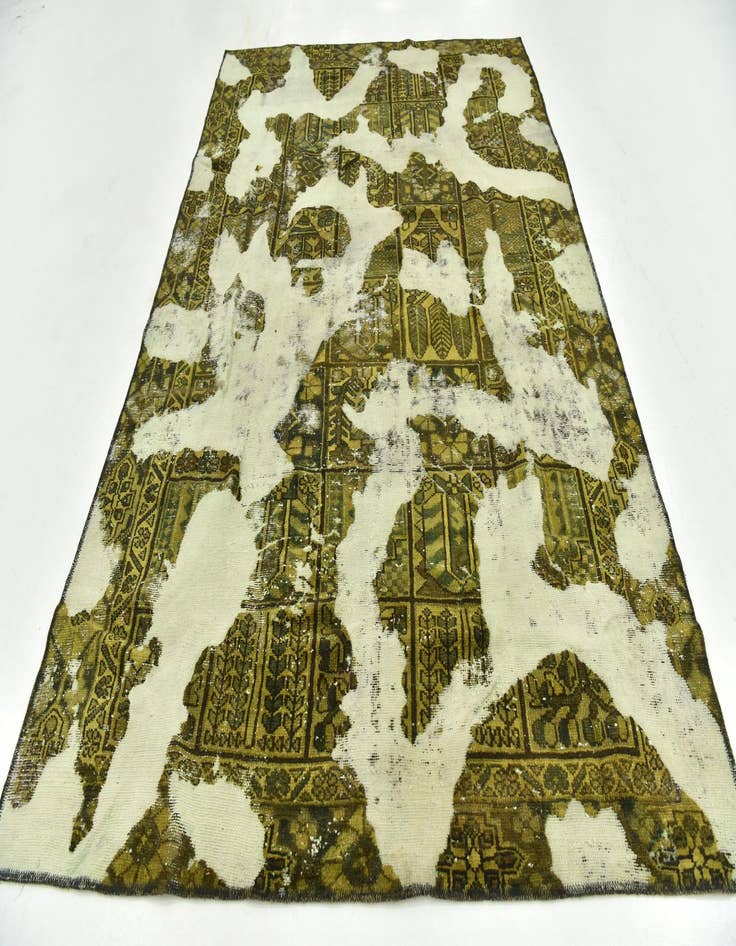 Detail image of  6' x 8' 9  Hand Knotted Ultra Vintage Persian Wool Rug